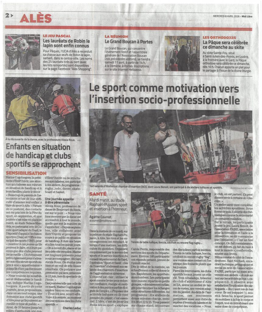 Journée du mardi 8 avril 2026